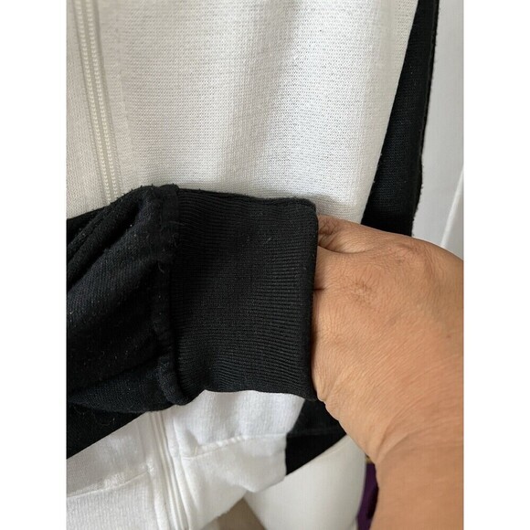 Vintage USA Olympics Yellow Black White Stripe Zig Zag Pattern Jacket Size Med - Picture 6 of 11